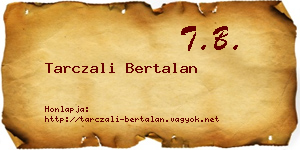 Tarczali Bertalan névjegykártya